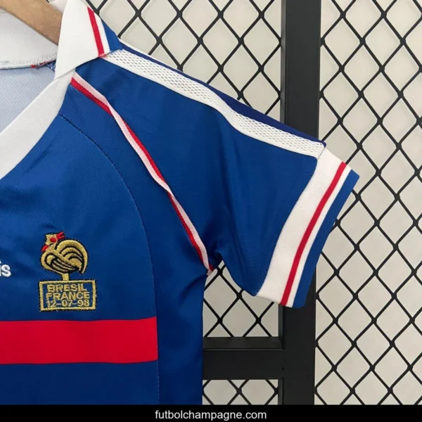 Retro 1998 Kids France Home Jersey - Image 8