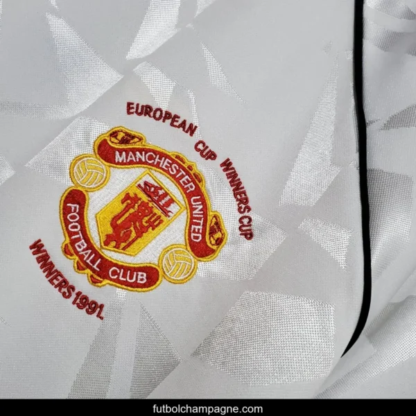 Retro 1991 Manchester United white Soccer Jersey - Image 5