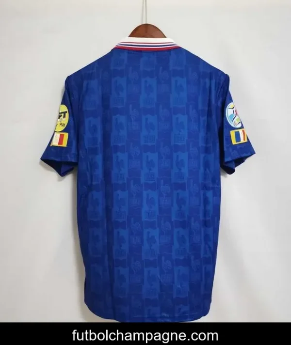 Retro 1996 France Home Jersey With EURO 1996 Patch - Image 4