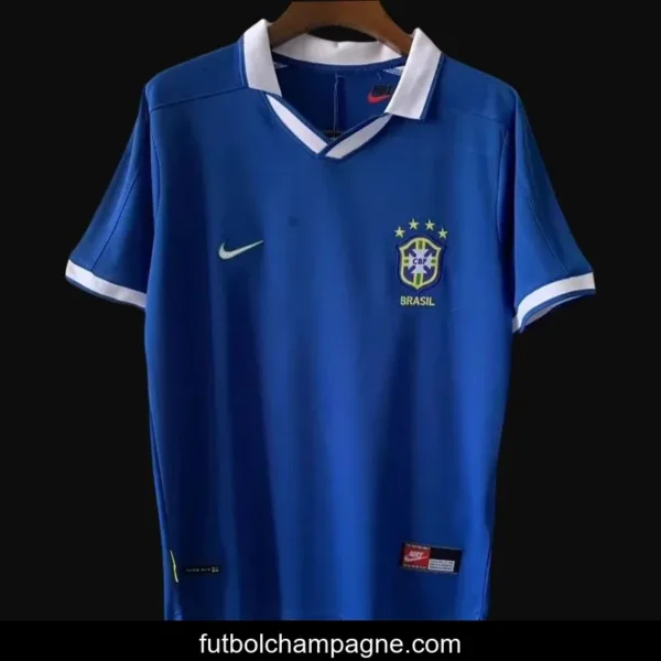 Retro 1970 Brazil Away Blue Jersey - Image 3