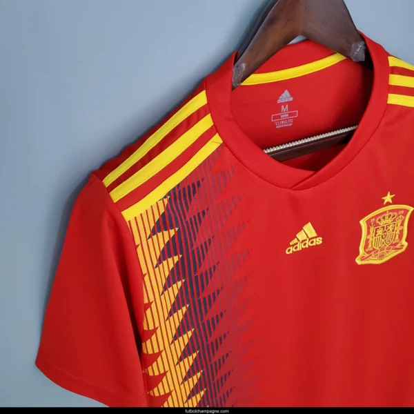 Retro Spain 2018 home Soccer Jersey - Image 5
