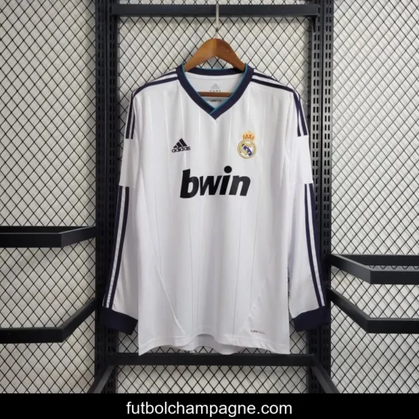 Retro Long Sleeve Retro 12_13 Real Madrid Home Jersey - Image 6