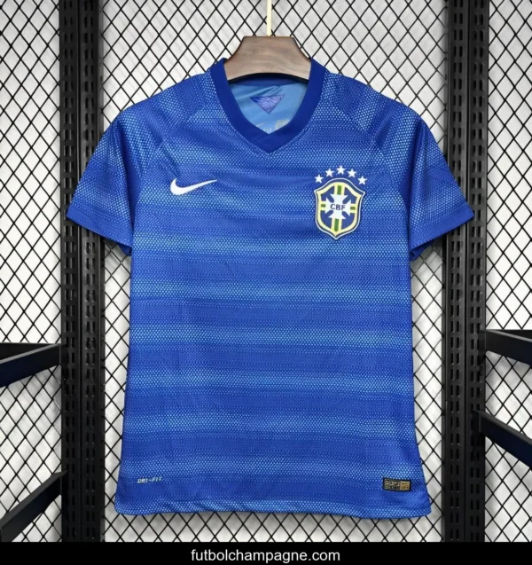 Retro 2014 Brazil Away Blue Jersey - Image 10