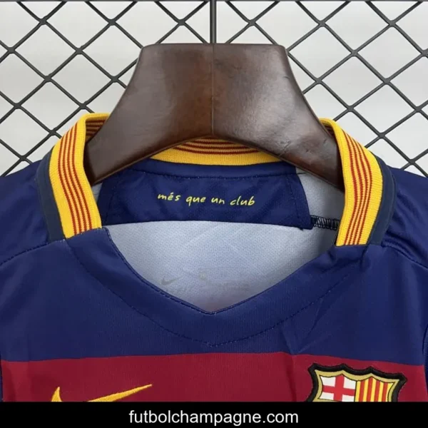 Retro 15_16 Kids Barcelona Home Size 16-28 Jersey - Image 5