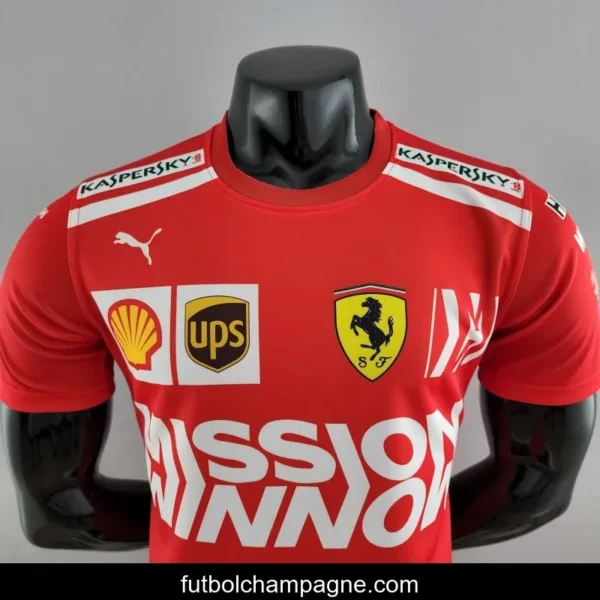 2022 F1 Ferrari RED T-shirts Full Sponsor 0007 - Image 7