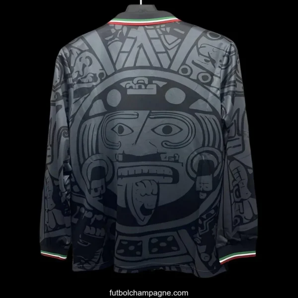 Retro 1998 Mexico Third Black Long Sleeve Jersey - Image 2