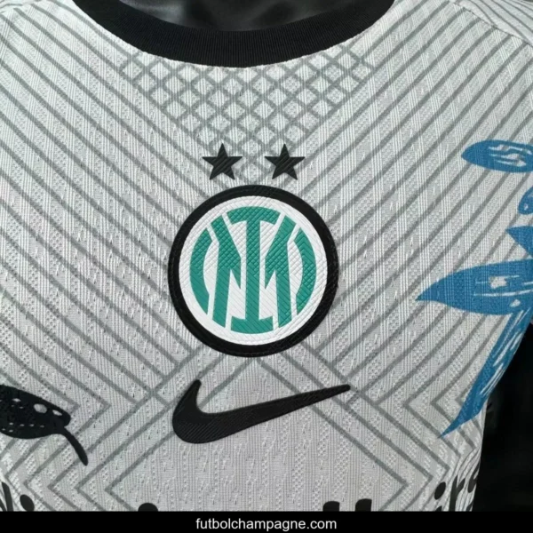 Player Version 25_26 Inter Milan White with Snake and Floral Pattern Jersey - Image 5