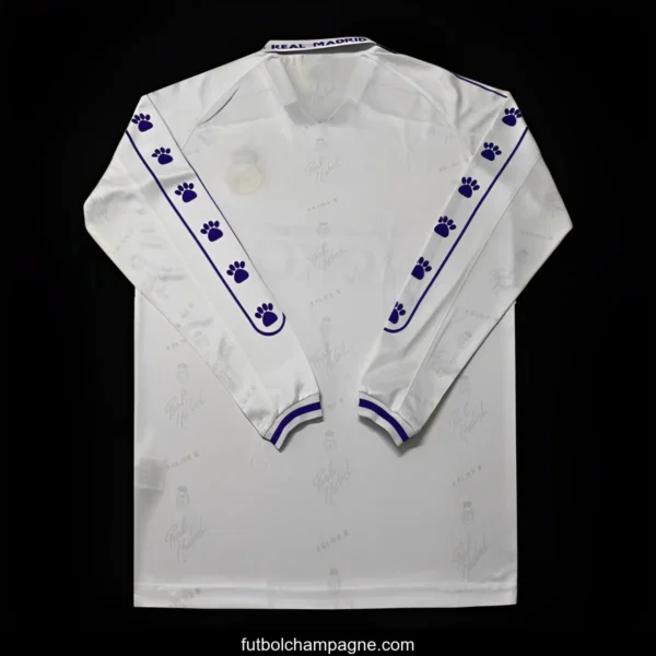 Retro 95_96 Real Madrid Home Long Sleeve Jersey - Image 5