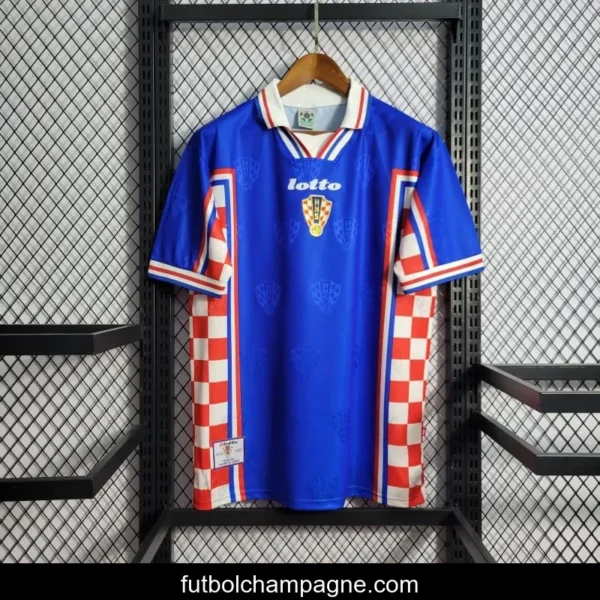 Retro 1998 Croatia Away Blue Jersey - Image 8
