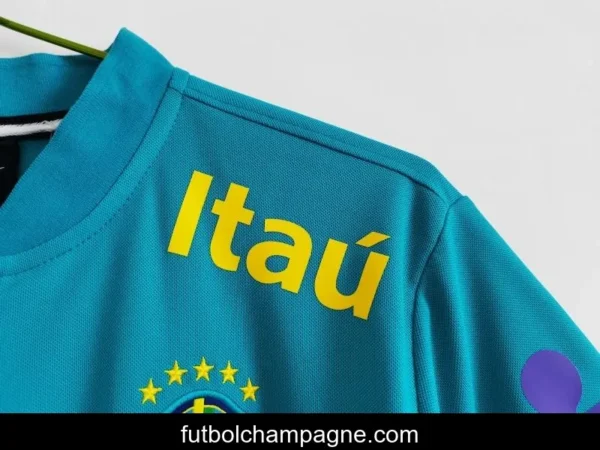 Retro 2021 Brazil Blue Training POLO Shirt - Image 9