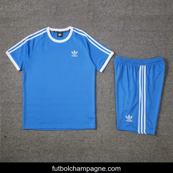 24_25 Adidas Original Blue Short Sleeve Jersey+Shorts - Image 15