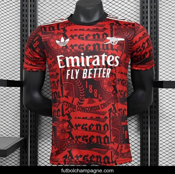 25_26 Player Version Arsenal Adidas Original Training Red_Black Jersey - Image 6