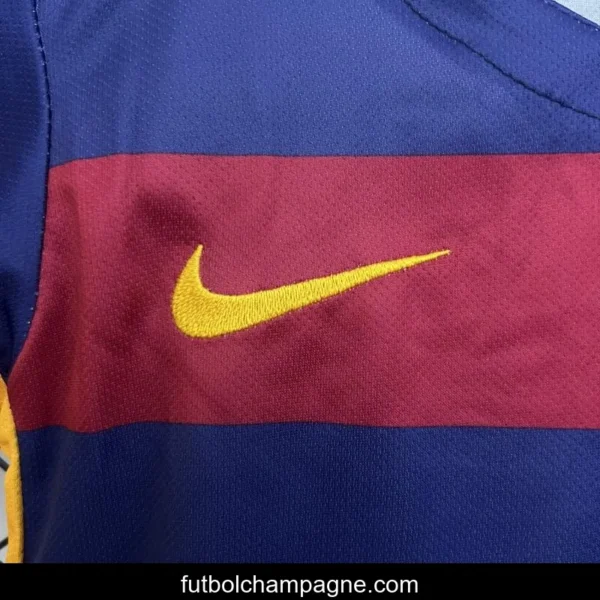 Retro 15_16 Kids Barcelona Home Size 16-28 Jersey - Image 6