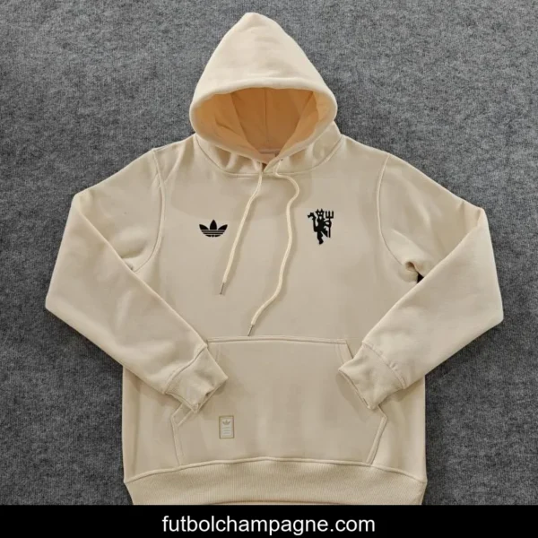 24_25 Manchester United Navy_Red_Black_Beige_Grey Hoodie WIth Black Badge - Image 10