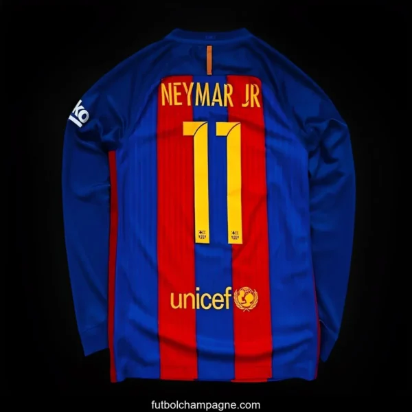 Retro 16_17 Barcelona Home Long Sleeve Jersey - Image 5