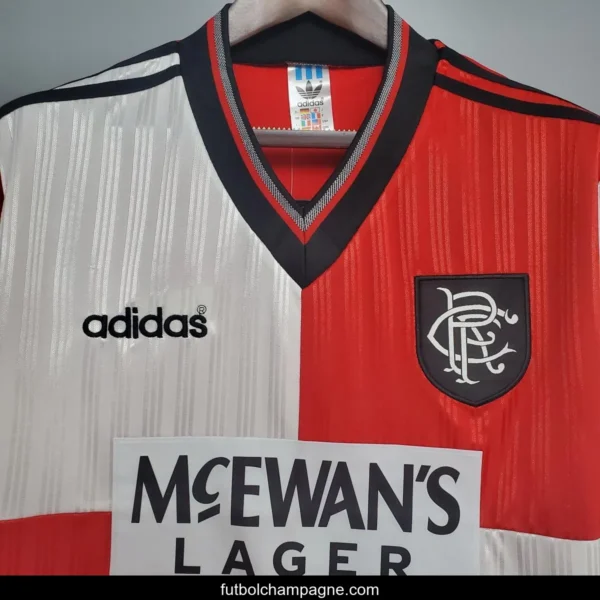 Retro 95_96 Rangers Red and White Soccer Jersey - Image 8