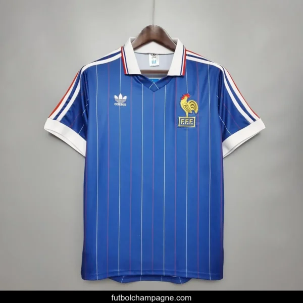 Retro France 1982 home Soccer Jersey - Image 7