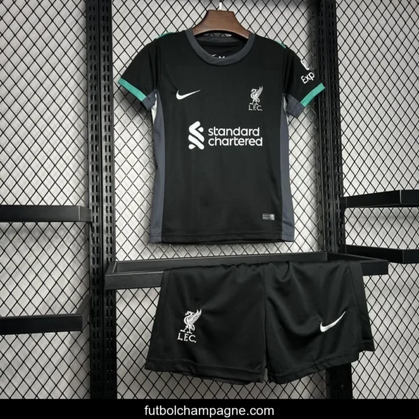 24_25 Kids Liverpool Away Black Jersey - Image 6