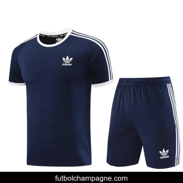 24_25 Adidas Original Navy Short Sleeve Jersey+Shorts - Image 19