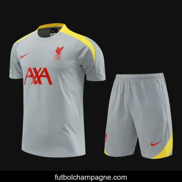24_25 Liverpool Grey Short Sleeve Jeresy+Shorts - Image 8