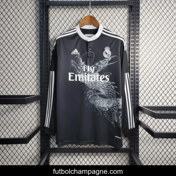 Retro 14_15 Real Madrid Third Black Dragon Long Jersey - Image 9