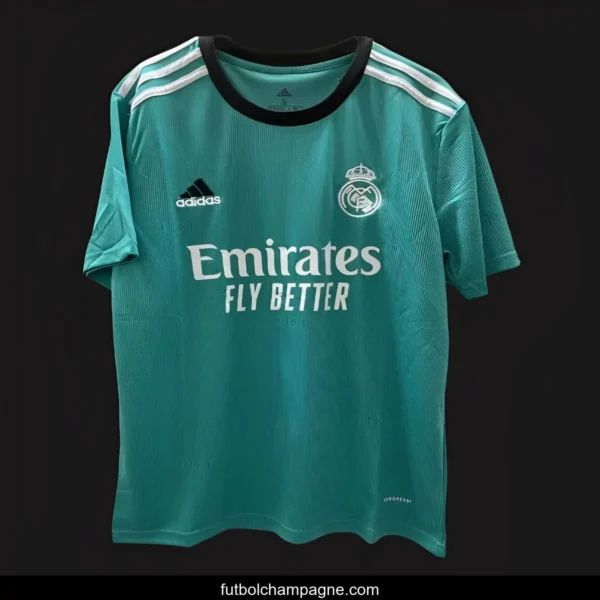 Retro 21_22 Real Madrid Third Green Jersey - Image 3