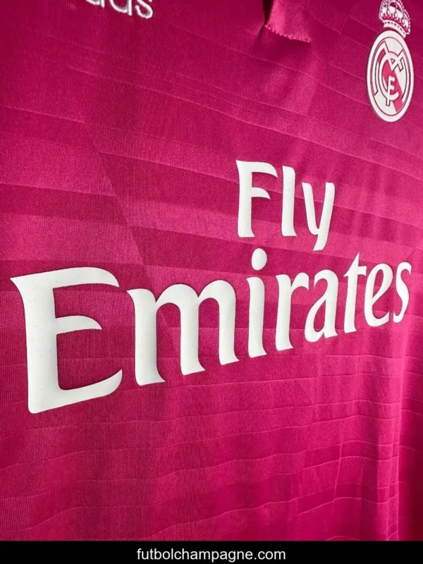 Retro 14_15 Real Madrid Away Pink Long Sleeve Jersey - Image 6