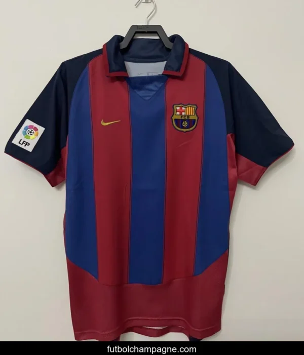 Retro 03_04 Barcelona Home Soccer Jersey - Image 8
