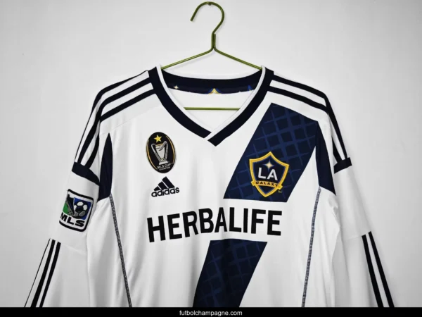 Retro 11-12 La Galaxy Home Long Sleeve Jersey - Image 9