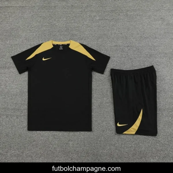 24_25 Nike Black_Golden Short Sleeve Jersey+Shorts - Image 14