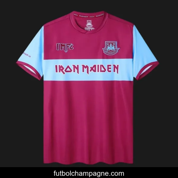 Retro 22_23 Iron Maiden X West Ham Wine_Blue Jersey With Number 11 - Image 8