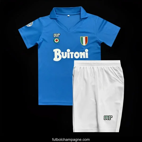 Retro Kids 87_88 Napoli Home Jersey - Image 3