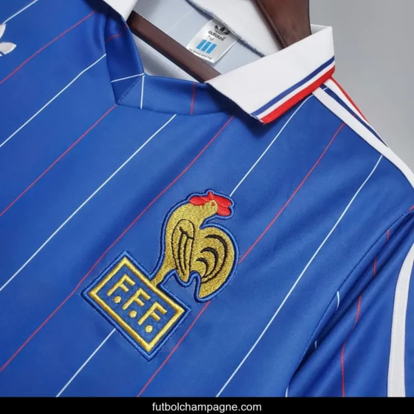 Retro France 1982 home Soccer Jersey - Image 8