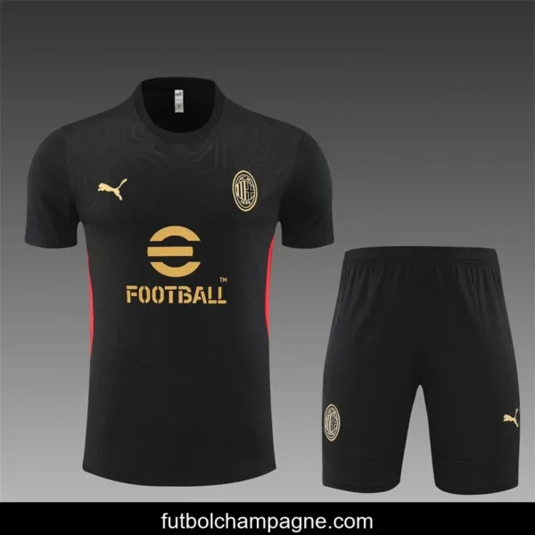 24_25 AC Milan Black Short Sleeve Jersey+Shorts - Image 12