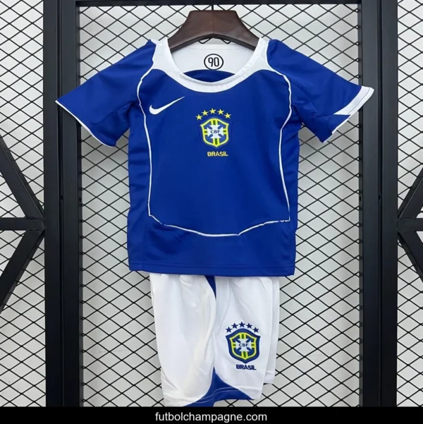 Retro 2004 Kids Brazil Away Size 16-28 Jersey - Image 6
