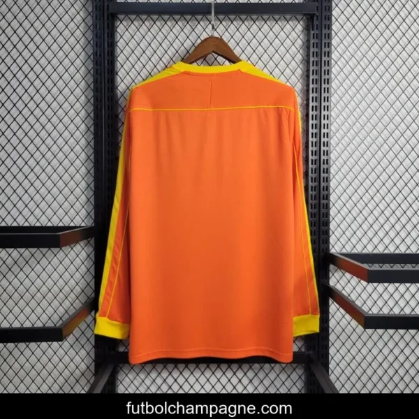 Retro Long Sleeve 1998 Brazil Goalkeeper Orange Jersey - Image 10