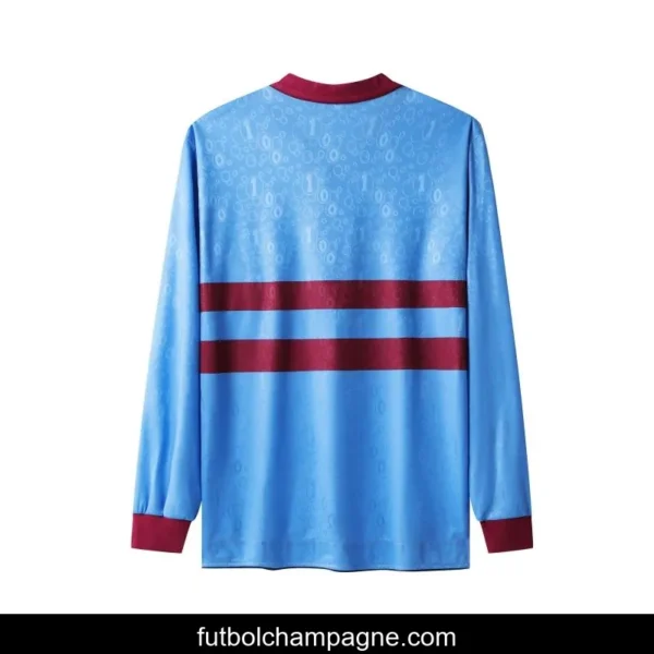 Retro 95_97 West Ham United Long Sleeve Away Blue Jersey - Image 8