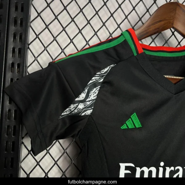 24_25 Kids Arsenal Away Black Jersey - Image 6