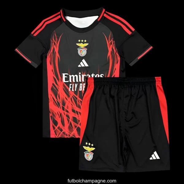 25_26 Kids Benfica Away Black Concept Jersey - Image 3