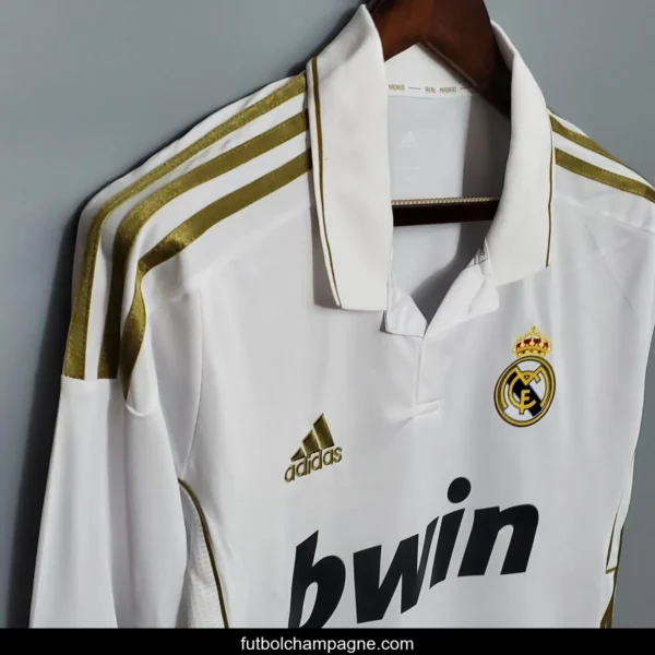 Retro Real Madrid 11_12 Long sleeve home Soccer Jersey - Image 9