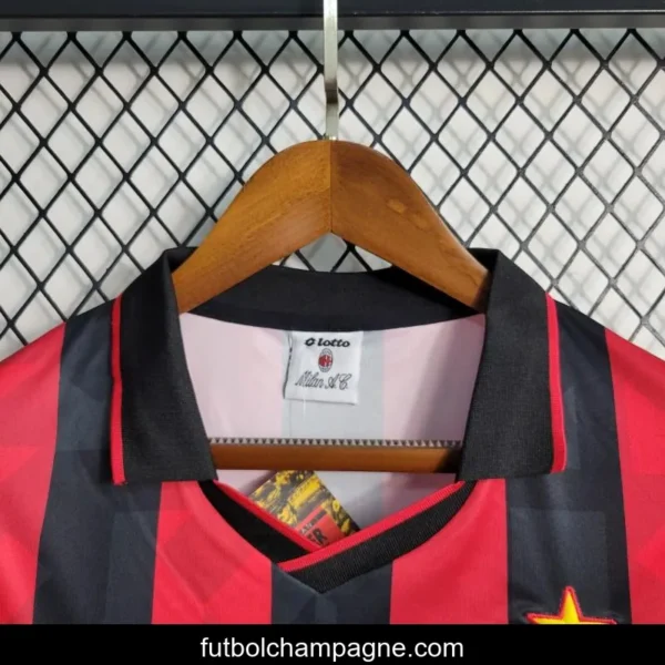 Retro 93-94 AC Milan Home Soccer Jersey - Image 9