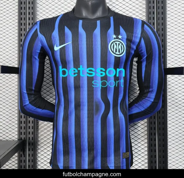 25_26 Player Version Inter Milan Home Long Sleeve Jersey - Image 8