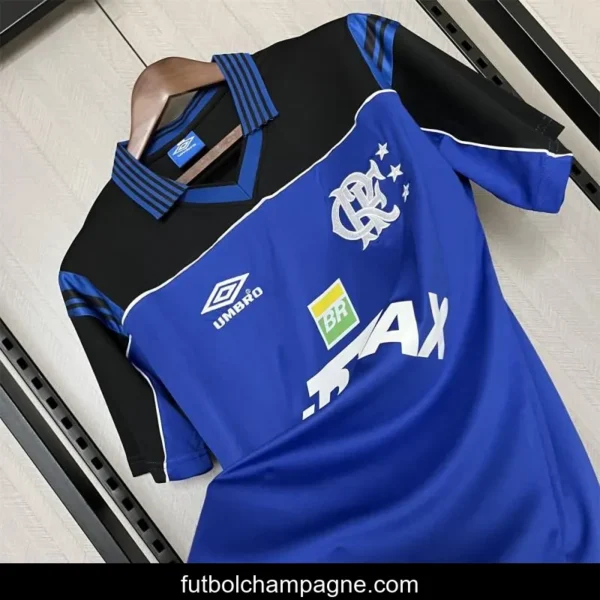 99_00 Retro Flamengo Goalkeeper Blue Jersey - Image 8