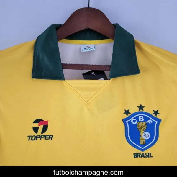 Retro 1988 Brazil Home Soccer Jersey - Image 8