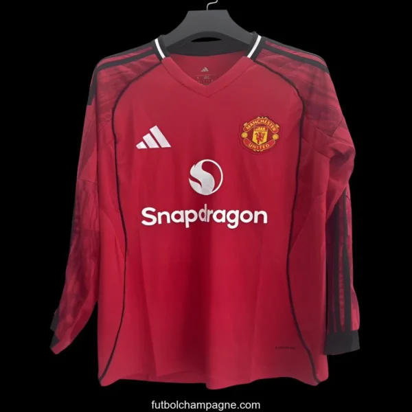 25_26 Manchester United Home Long Sleeve Jersey - Image 3