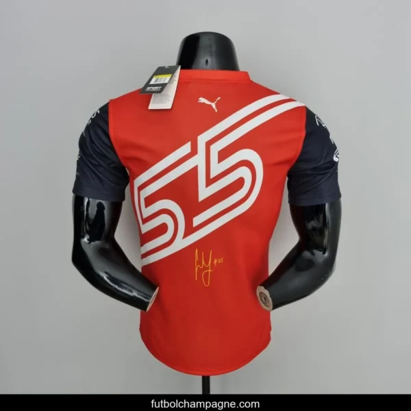 2022 F1 Formula One; Ferrari racing suit crew neck red 55 - Image 7