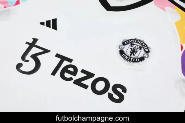 24_25 Manchester United White Short Sleeve Jeresy+Shorts - Image 16