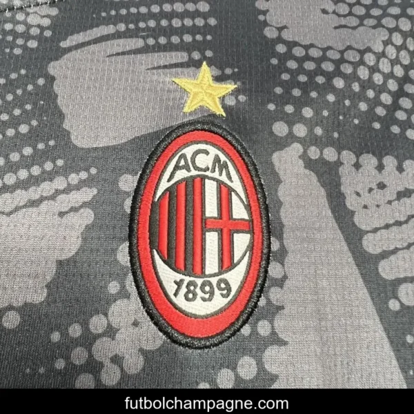 24_25 Kids AC Milan Black Goalkeeper Jersey - Image 8