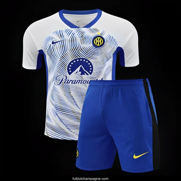 24_25 Inter Milan White Short Sleeve Jeresy+Shorts - Image 15