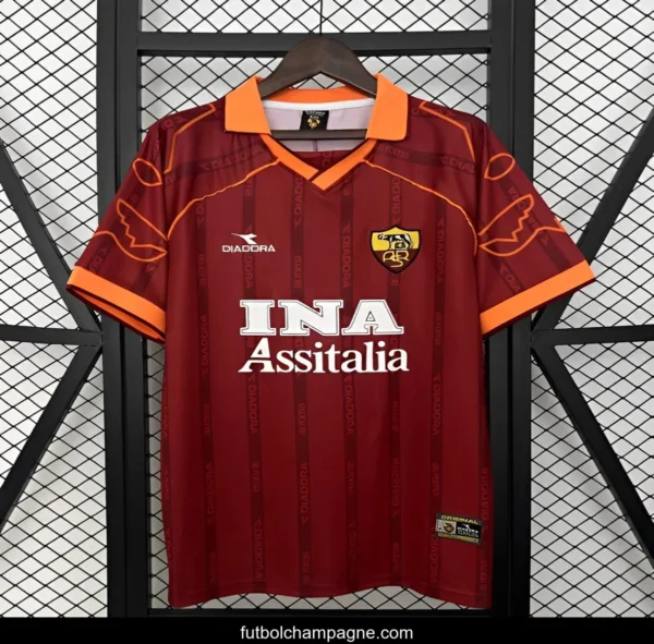 99_00 Retro Roma Home Jersey - Image 7